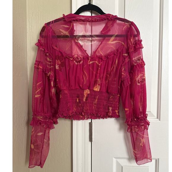 Free People Time for Shine Cropped Top Medium Purple Combo - Picture 4 of 8